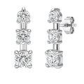 0.50 Carat T.W. Round-cut Lab Grown Diamond (F/VS+) 14K Gold Drop Earrings with Double Notch Post & Pushback