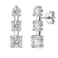 0.50 Carat T.W. Round-cut Lab Grown Diamond (F/VS+) 14K Gold Drop Earrings with Double Notch Post & Pushback