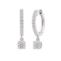 1-3 ctw Round Hoop Earrings