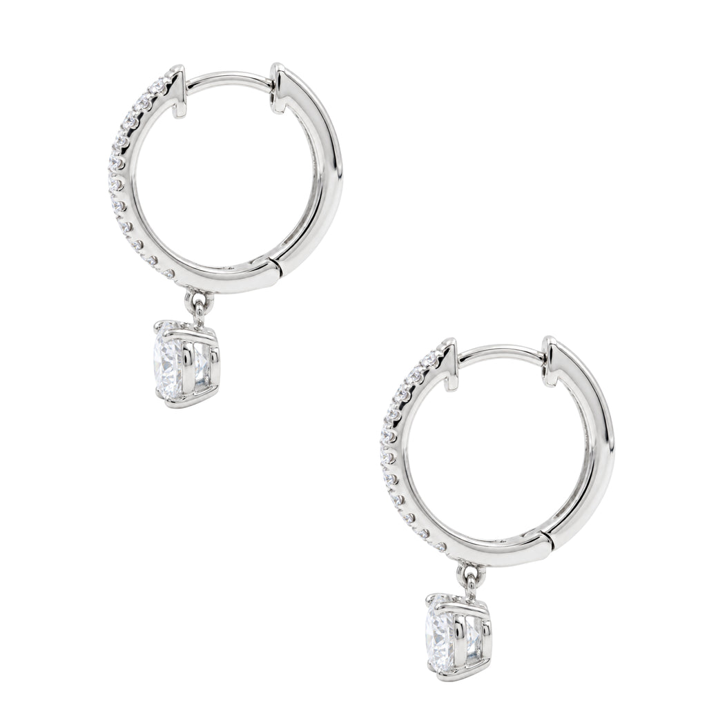 1-3 ctw Round Hoop Earrings