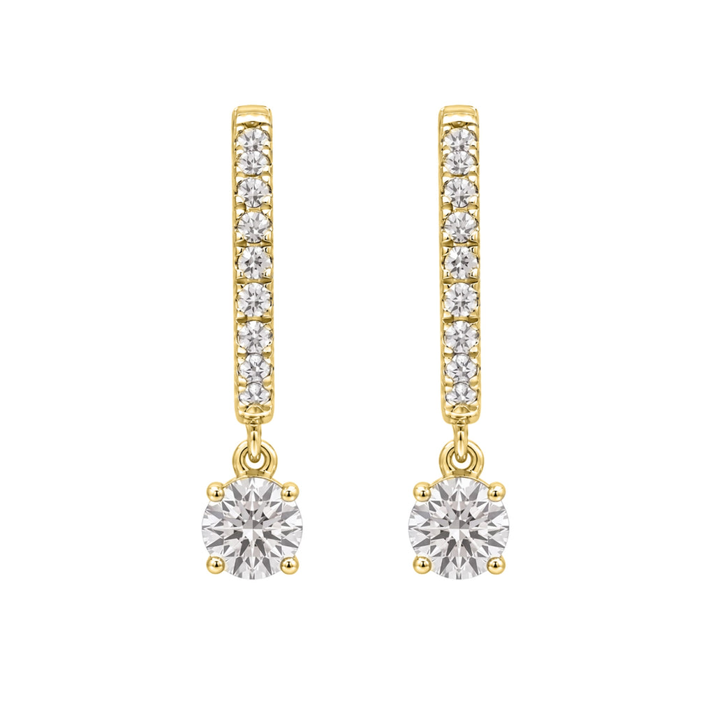 1-3 ctw Round Hoop Earrings
