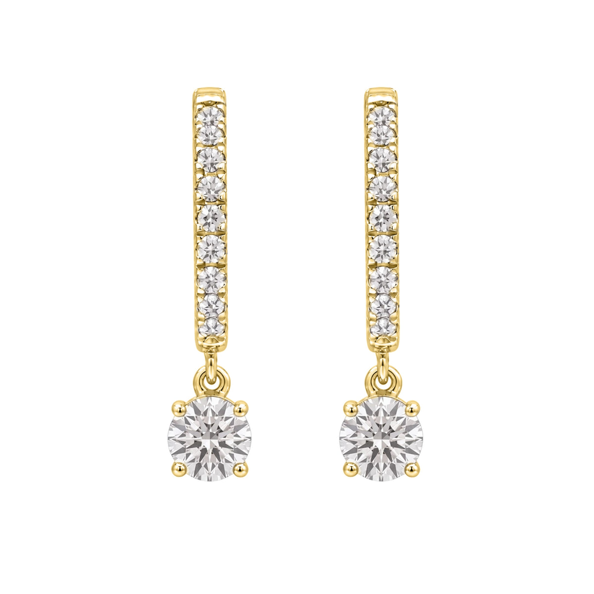 1-3 ctw Round Hoop Earrings