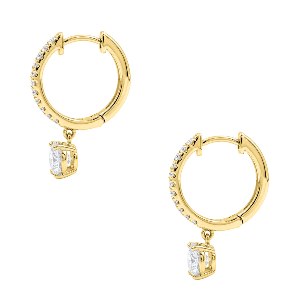 1-3 ctw Round Hoop Earrings