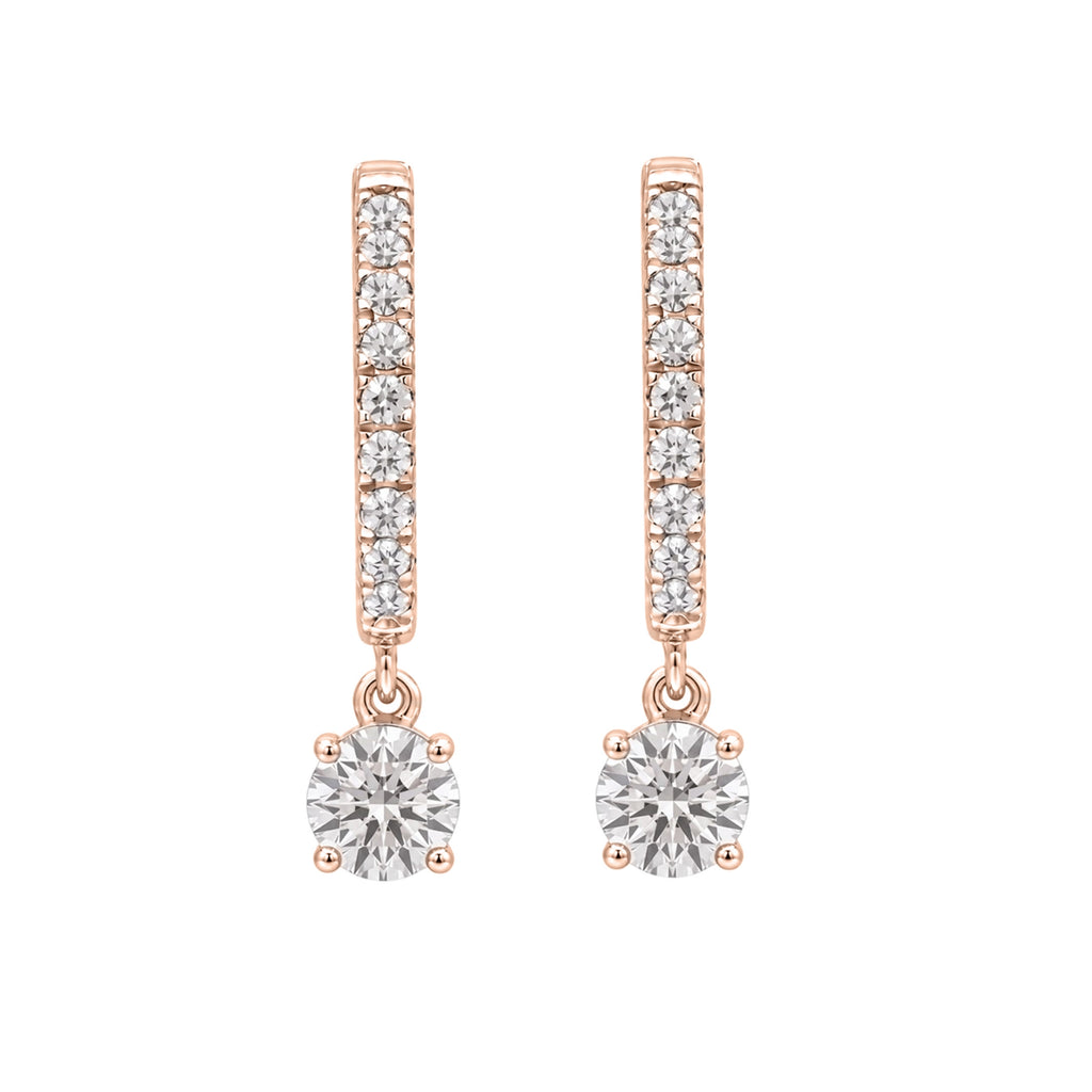 1-3 ctw Round Hoop Earrings