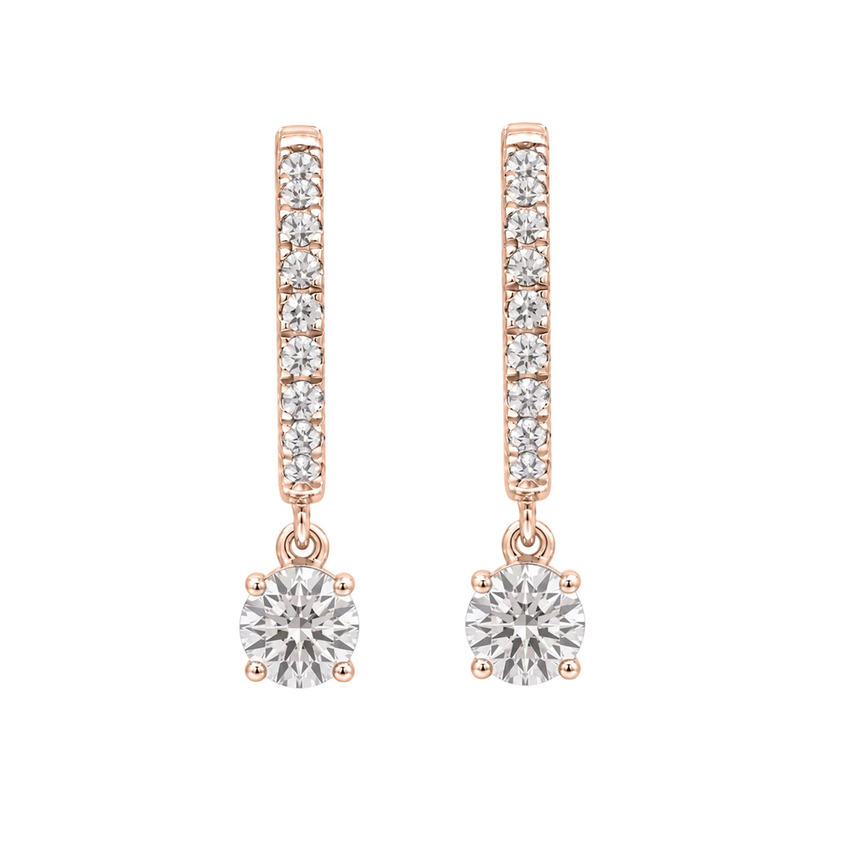 1-3 ctw Round Hoop Earrings