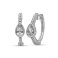 1/2 Carat T.W. Pear/Round-cut Lab Grown Diamond (F/VS+) 14K Gold Huggie Hoop Earrings