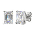 1.00 - 3.00 Carat T.W. Emerald-cut Lab Grown Diamond (F/VS+) Stud Earrings with Double Notch Post & Pushback