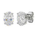 1.00 - 3.00 Carat T.W. Oval-cut Lab Grown Diamond (F/VS+) Stud Earrings with Double Notch Post & Pushback