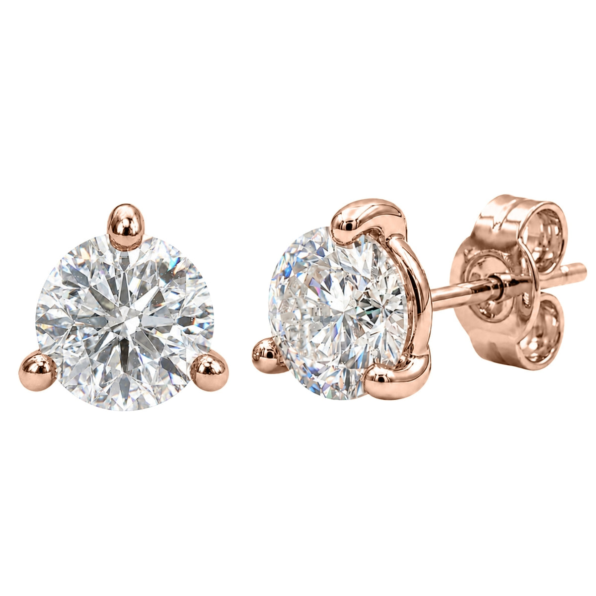 0.25-3 ctw Round Martini Stud Earrings