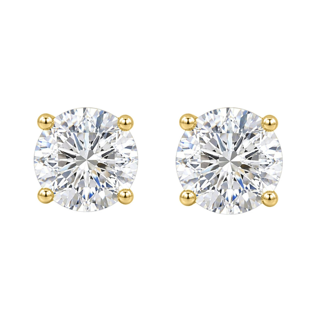Diamonair 4 Prong Stud Earings Set - Lab Grown Diamond Sterling Silver Stud Earrings