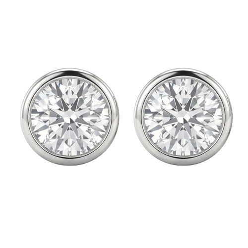 0.5-3 ctw Mixed Shape Bezel Stud Earrings