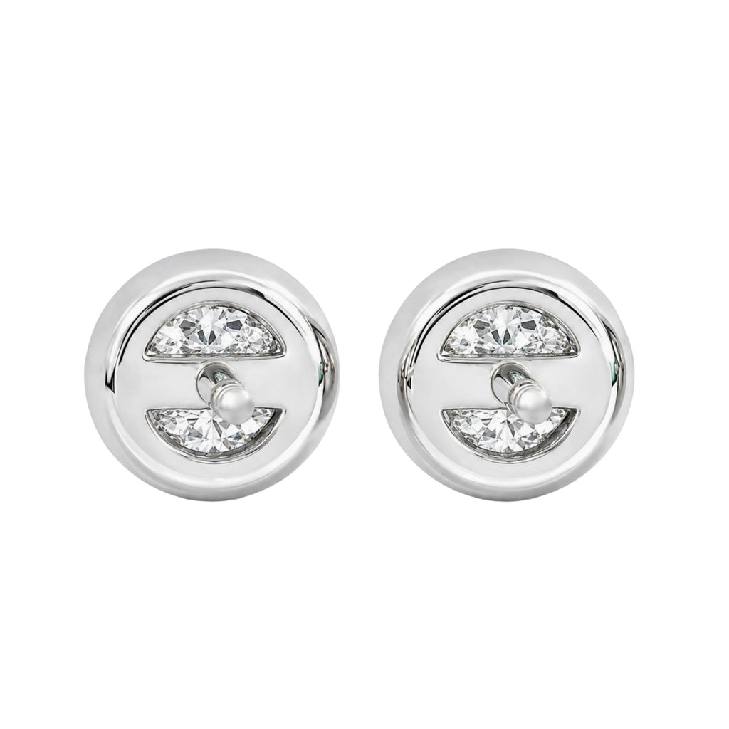 Diamonair Solitaire Bezel Earings Set - Lab Grown Diamond 14K Gold Solitaire Bezel Earrings