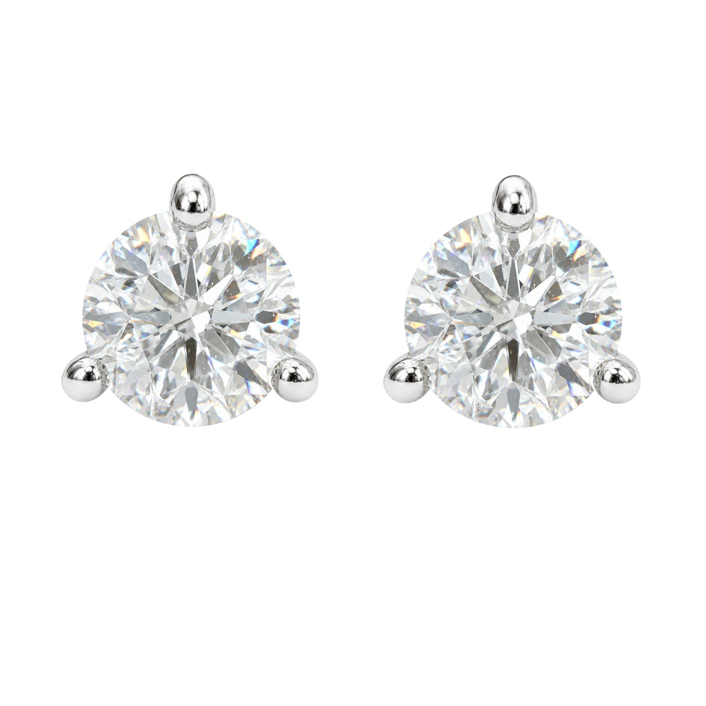 Diamonair Lab-Grown Diamond Earrings for Women | Sterling Silver | Emerald Cut | Prong, Push Back | F Color, VS+ Clarity | 1.00 Total Carat Weight | Anniversary, Wedding, Birthday Gift