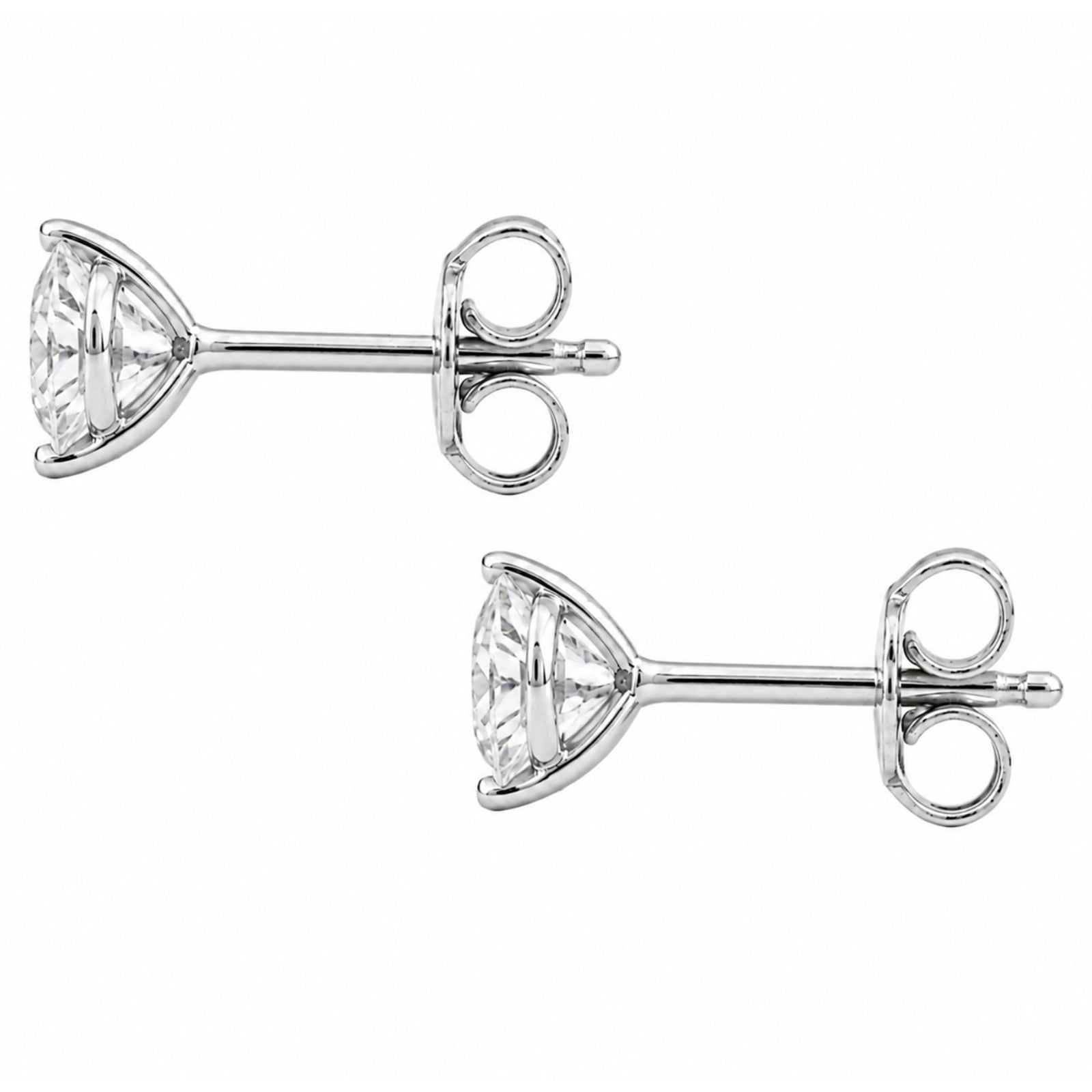 Diamonair Lab-Grown Diamond Earrings for Women | Sterling Silver | Emerald Cut | Prong, Push Back | F Color, VS+ Clarity | 1.00 Total Carat Weight | Anniversary, Wedding, Birthday Gift