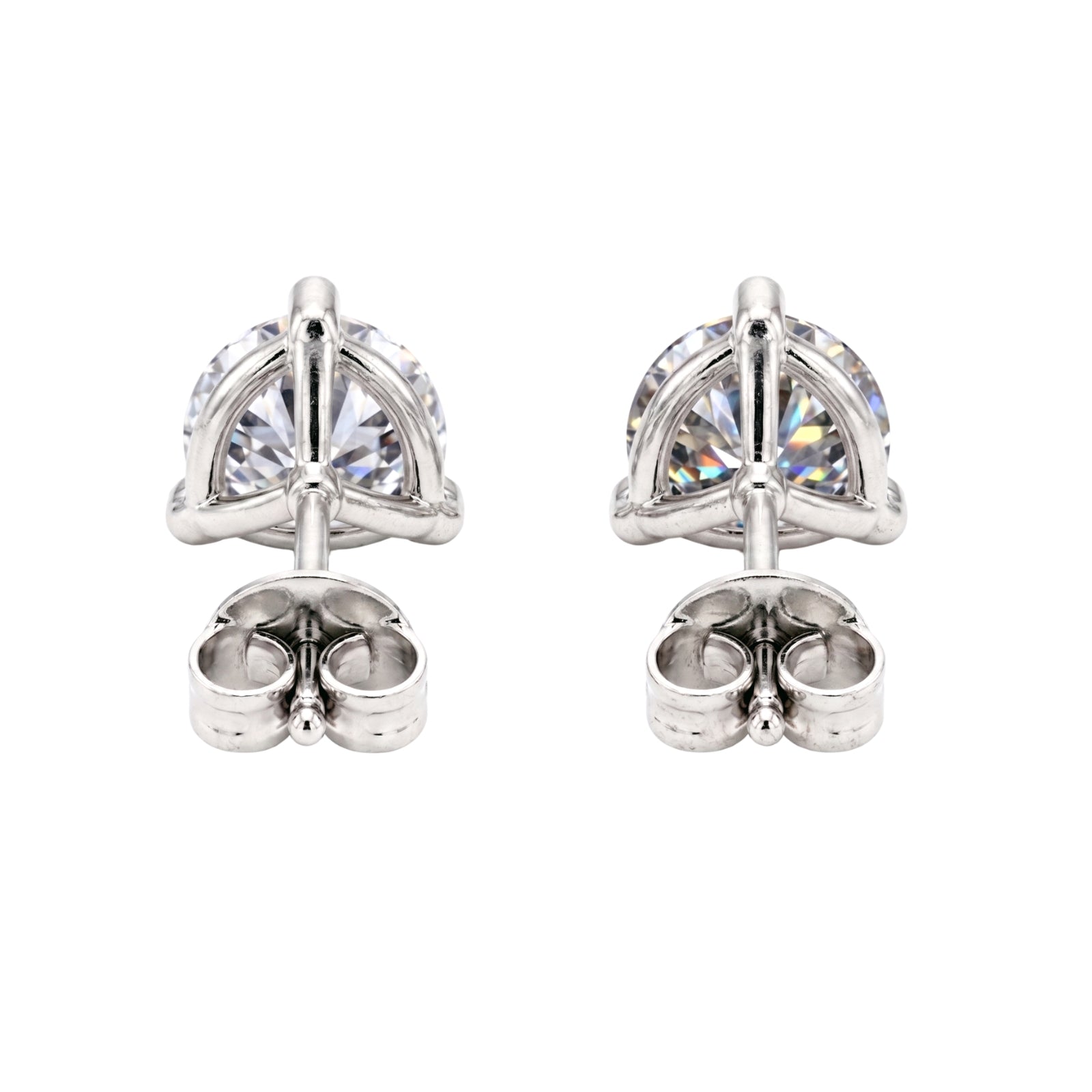Diamonair Lab-Grown Diamond Earrings for Women | Sterling Silver | Emerald Cut | Prong, Push Back | F Color, VS+ Clarity | 1.00 Total Carat Weight | Anniversary, Wedding, Birthday Gift
