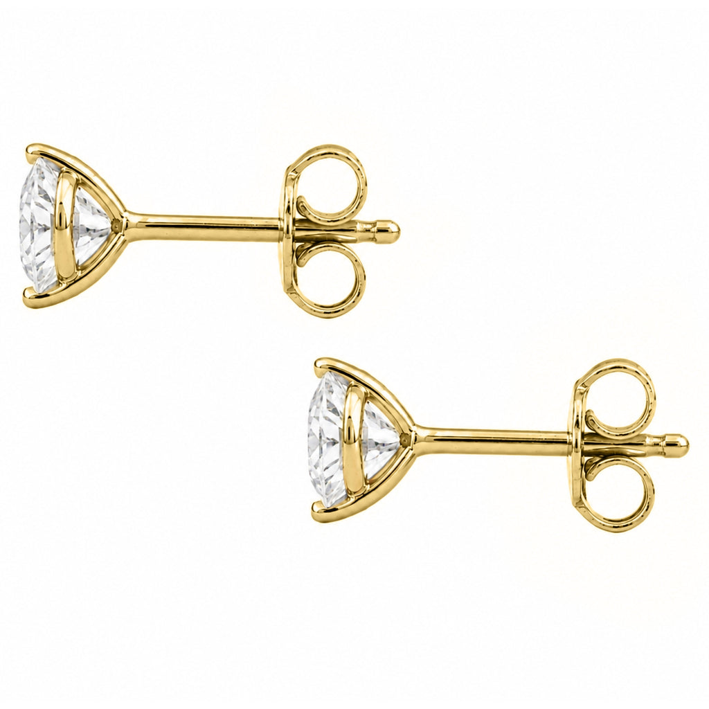 Diamonair Lab-Grown Diamond Earrings for Women | Gold over Silver | Emerald Cut | Prong, Push Back | F Color, VS+ Clarity | 2.00 Total Carat Weight | Anniversary, Wedding, Birthday Gift