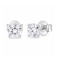 Diamonair Lab Grown Diamond (F/VS+) 1.00 carat Round cut Sterling Silver Stud Earrings - Sterling Silver