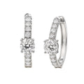 Diamonair Lab-Grown Diamond Earrings for Women | Sterling Silver | Round Cut | Prong, Post Back | F Color, VS+ Clarity | 3.00 Total Carat Weight | Anniversary, Wedding, Birthday Gift