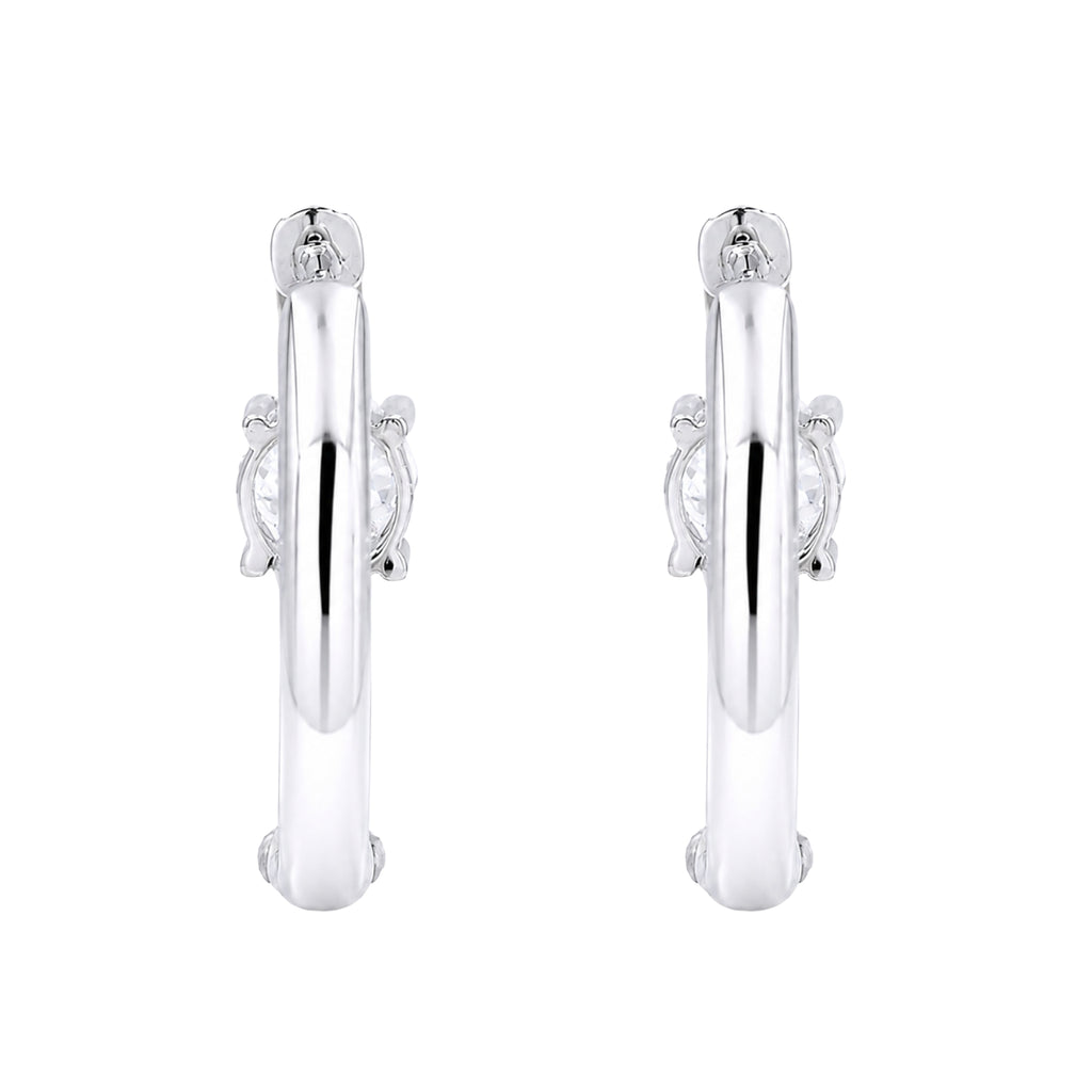 Diamonair Lab-Grown Diamond Earrings for Women | Sterling Silver | Round Cut | Prong, Post Back | F Color, VS+ Clarity | 3.00 Total Carat Weight | Anniversary, Wedding, Birthday Gift