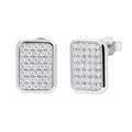 Diamonair Lab-Grown Diamond Earrings for Women | Sterling Silver | Round Cut | Prong, Push Back | F Color, VS+ Clarity | 1.00 Total Carat Weight | Anniversary, Wedding, Birthday Gift