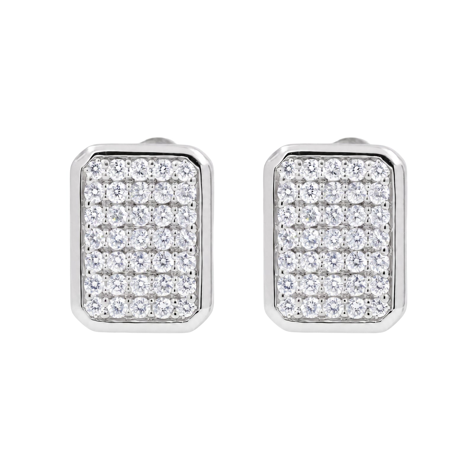 Diamonair Lab-Grown Diamond Earrings for Women | Sterling Silver | Round Cut | Prong, Push Back | F Color, VS+ Clarity | 1.00 Total Carat Weight | Anniversary, Wedding, Birthday Gift