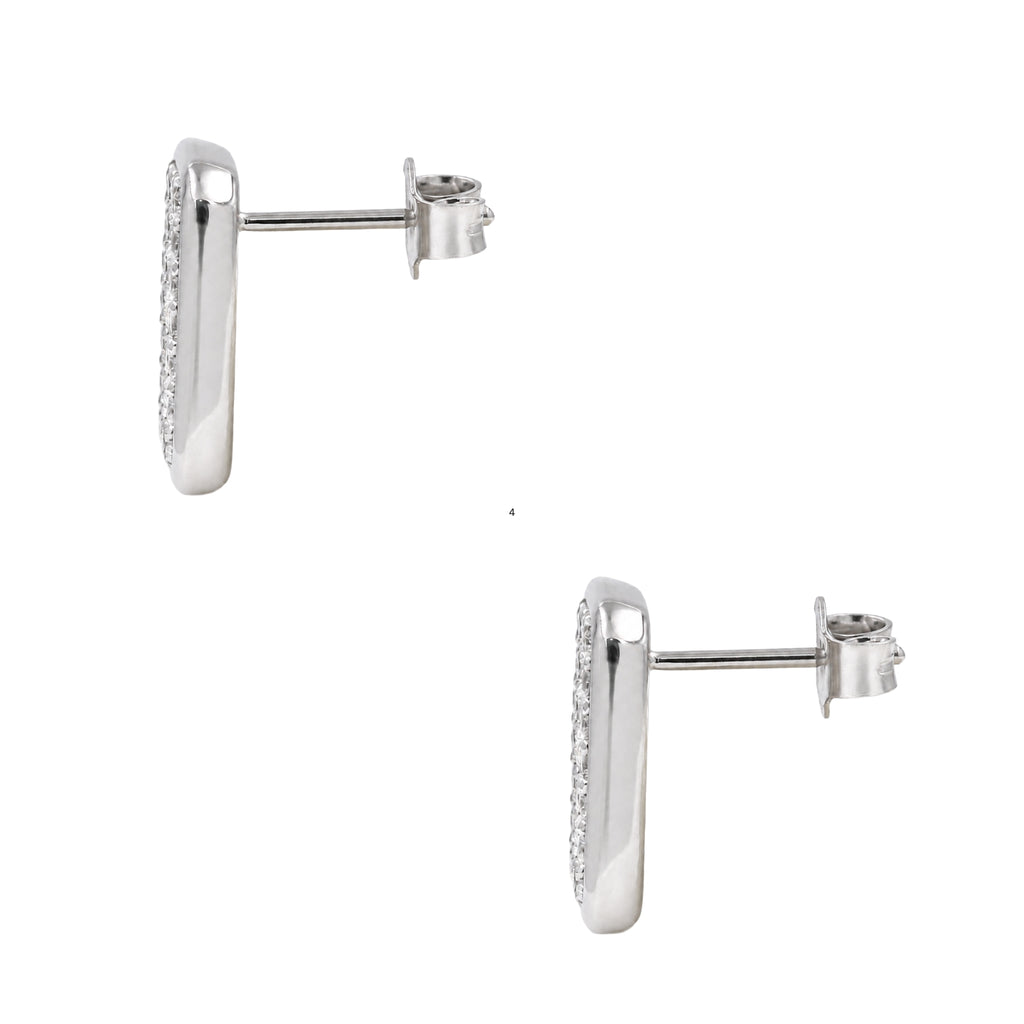 Diamonair Lab-Grown Diamond Earrings for Women | Sterling Silver | Round Cut | Prong, Push Back | F Color, VS+ Clarity | 1.00 Total Carat Weight | Anniversary, Wedding, Birthday Gift