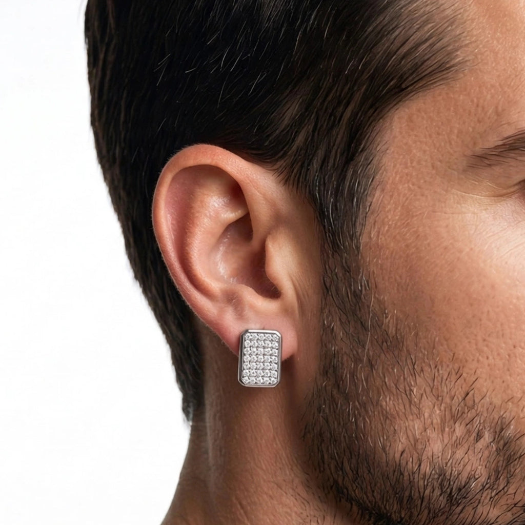 Diamonair Lab-Grown Diamond Earrings for Women | Sterling Silver | Round Cut | Prong, Push Back | F Color, VS+ Clarity | 1.00 Total Carat Weight | Anniversary, Wedding, Birthday Gift