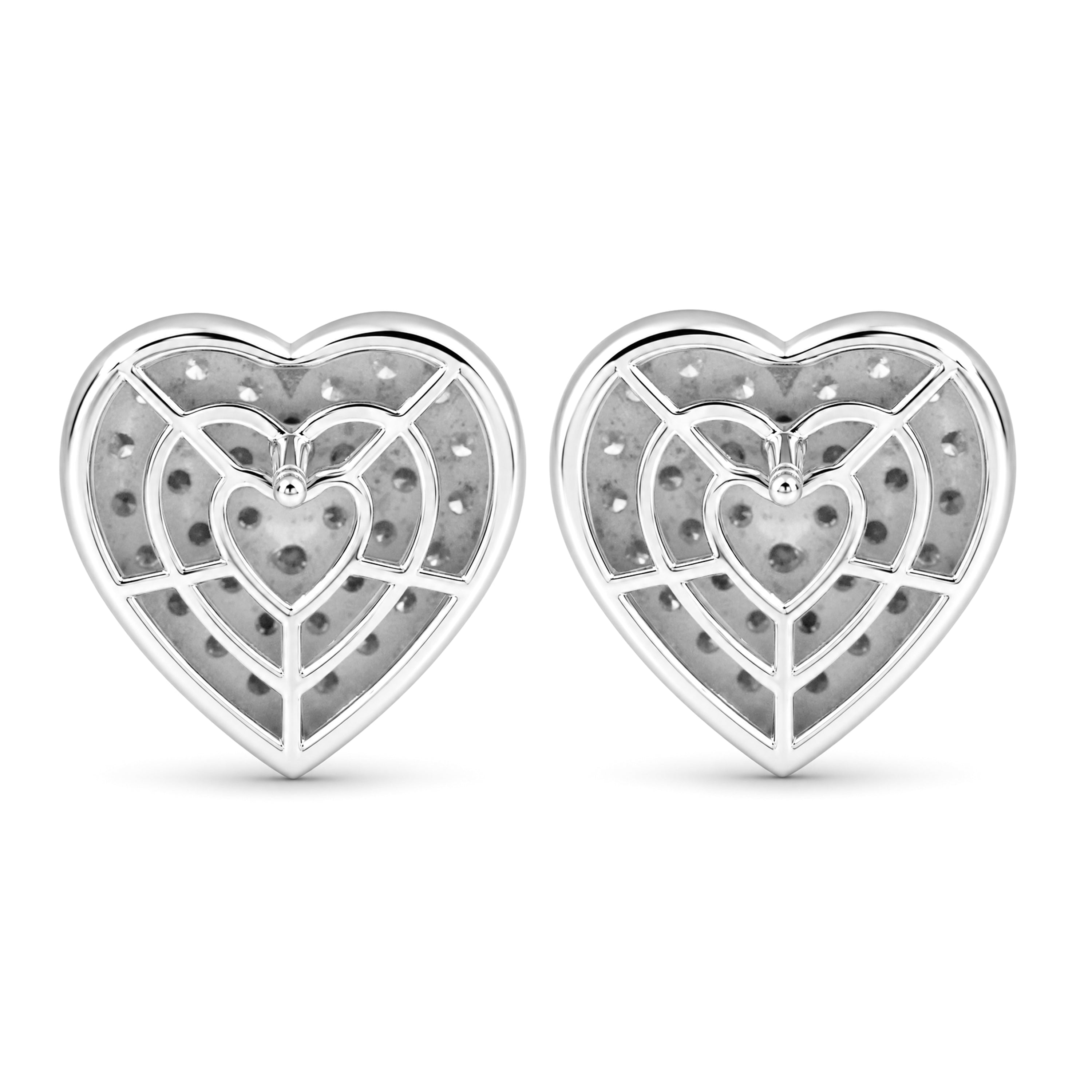 Diamonair Lab-Grown Diamond Earrings for Women | Sterling Silver | Round Cut | Prong, Push Back | F Color, VS+ Clarity | 2.00 Total Carat Weight | Anniversary, Wedding, Birthday Gift