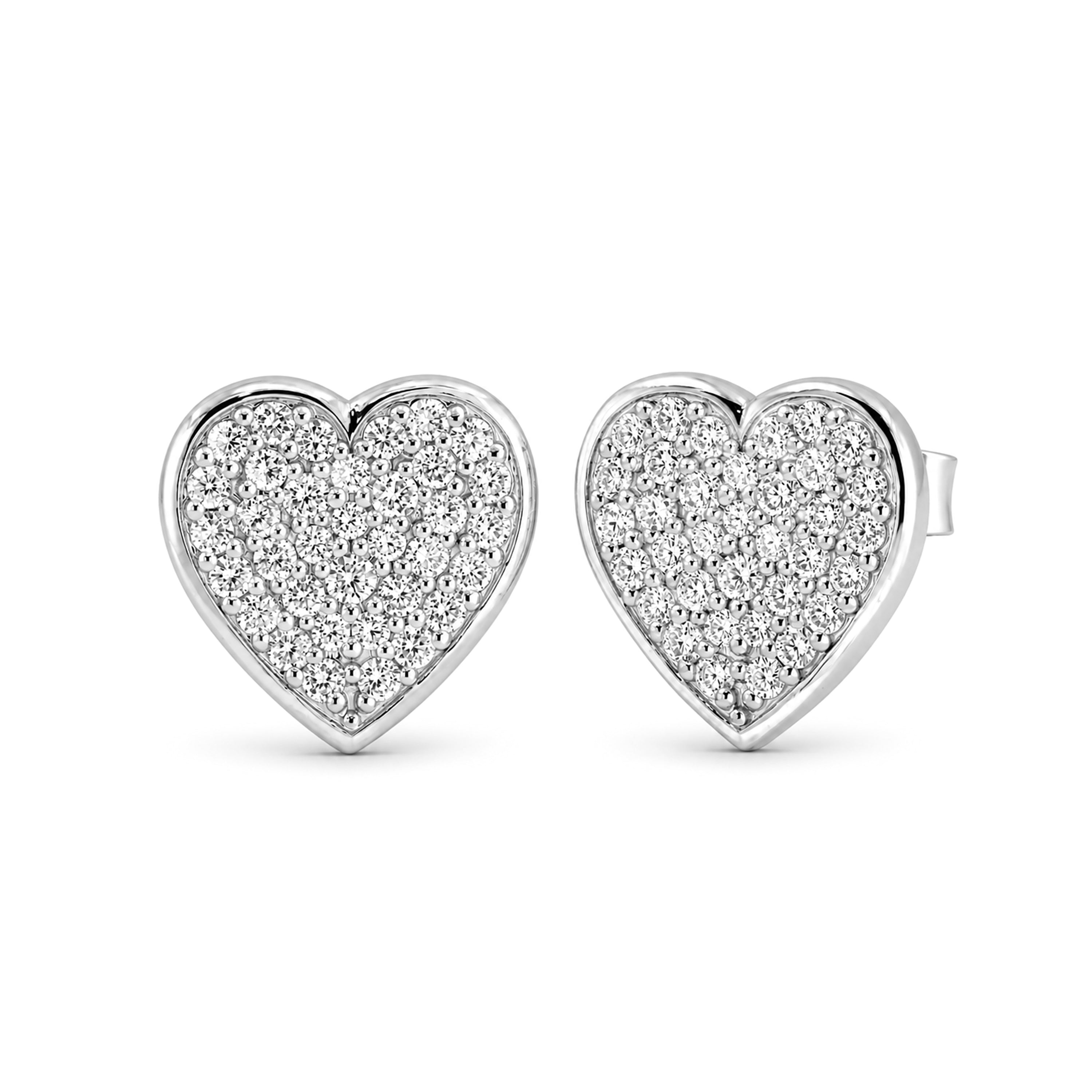 Diamonair Lab-Grown Diamond Earrings for Women | Sterling Silver | Round Cut | Prong, Push Back | F Color, VS+ Clarity | 2.00 Total Carat Weight | Anniversary, Wedding, Birthday Gift