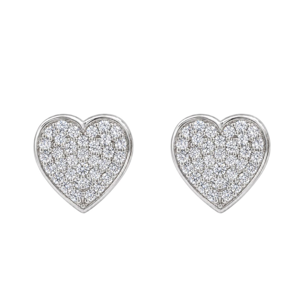 Diamonair Lab-Grown Diamond Earrings for Women | Sterling Silver | Round Cut | Prong, Push Back | F Color, VS+ Clarity | 2.00 Total Carat Weight | Anniversary, Wedding, Birthday Gift