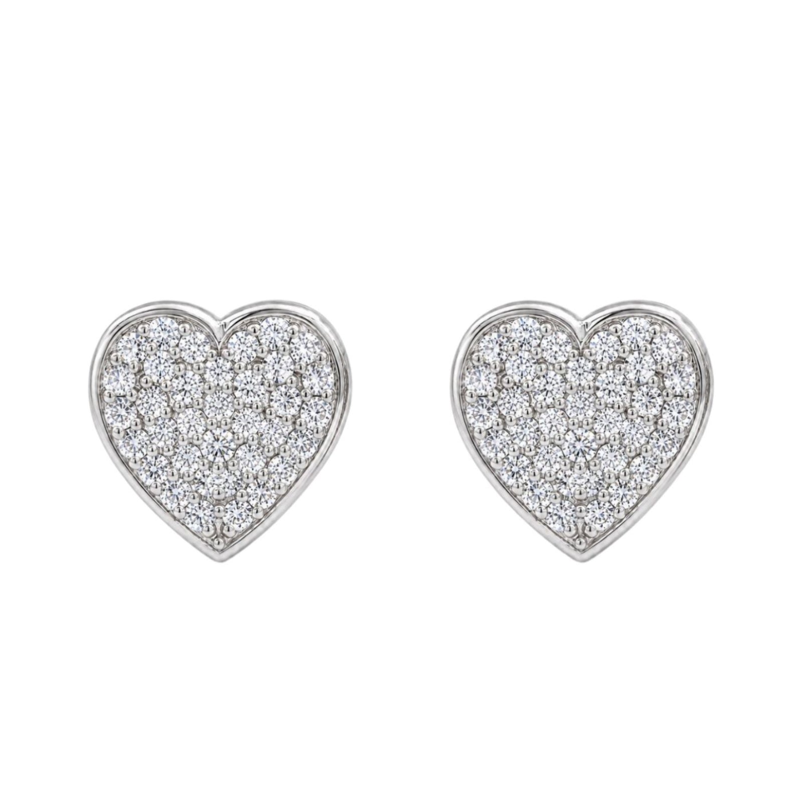 Diamonair Lab-Grown Diamond Earrings for Women | Sterling Silver | Round Cut | Prong, Push Back | F Color, VS+ Clarity | 2.00 Total Carat Weight | Anniversary, Wedding, Birthday Gift