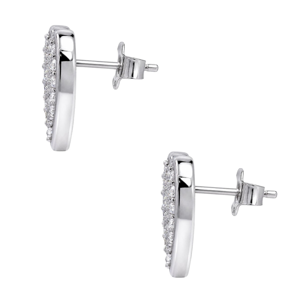 Diamonair Lab-Grown Diamond Earrings for Women | Sterling Silver | Round Cut | Prong, Push Back | F Color, VS+ Clarity | 2.00 Total Carat Weight | Anniversary, Wedding, Birthday Gift