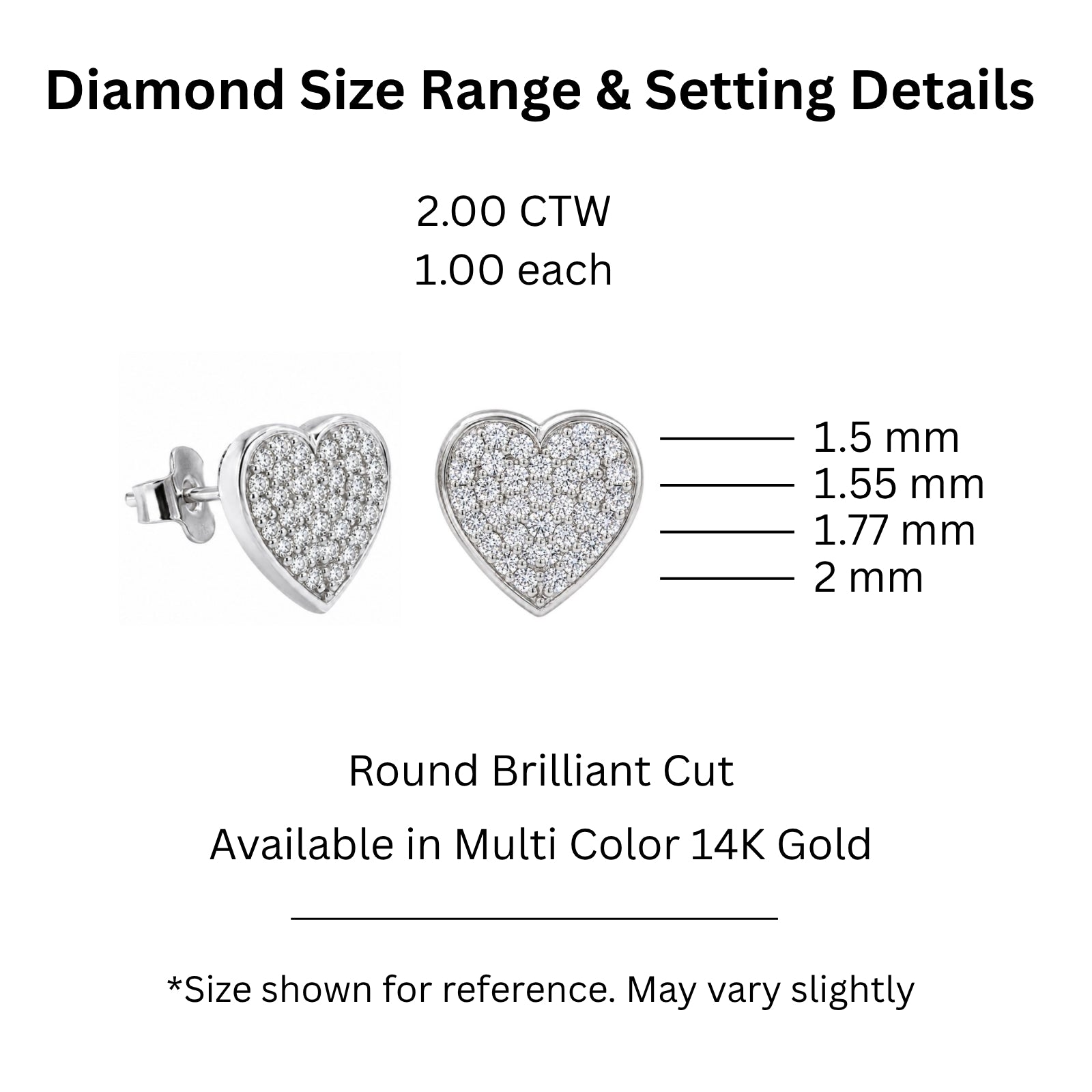Diamonair Lab-Grown Diamond Earrings for Women | Sterling Silver | Round Cut | Prong, Push Back | F Color, VS+ Clarity | 2.00 Total Carat Weight | Anniversary, Wedding, Birthday Gift