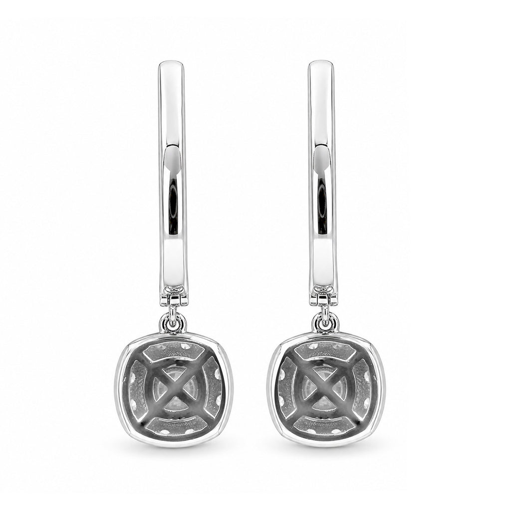 Diamonair Lab Grown Diamond (F/VS+) 2.00 carat Round cut Sterling Silver Dangle Earrings - Sterling Silver | Gold over Silver