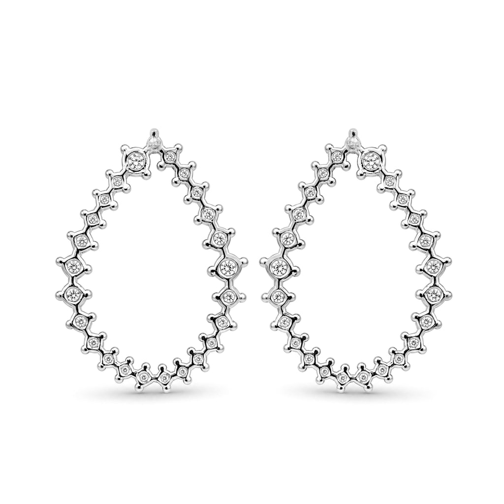 Diamonair Lab-Grown Diamond Earrings for Women | Sterling Silver | Round Cut | Prong, Push Back | F Color, VS+ Clarity | 2.00 Total Carat Weight | Anniversary, Wedding, Birthday Gift
