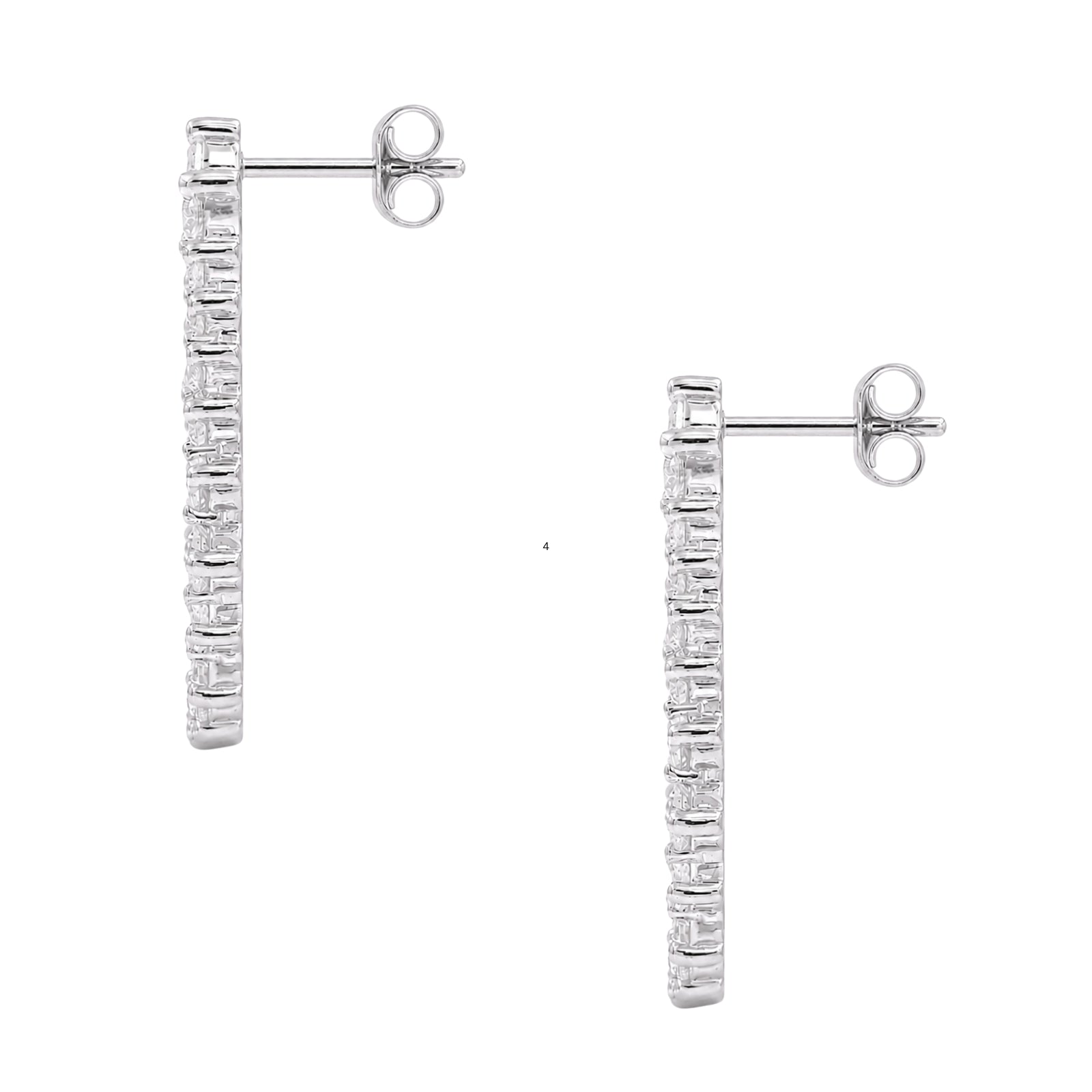 Diamonair Lab-Grown Diamond Earrings for Women | Sterling Silver | Round Cut | Prong, Push Back | F Color, VS+ Clarity | 2.00 Total Carat Weight | Anniversary, Wedding, Birthday Gift