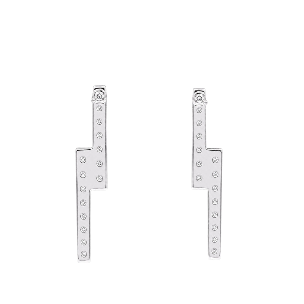 Diamonair Lab-Grown Diamond Earrings for Women | Sterling Silver | Emerald Cut | Prong, Push Back | F Color, VS+ Clarity | 2.00 Total Carat Weight | Anniversary, Wedding, Birthday Gift