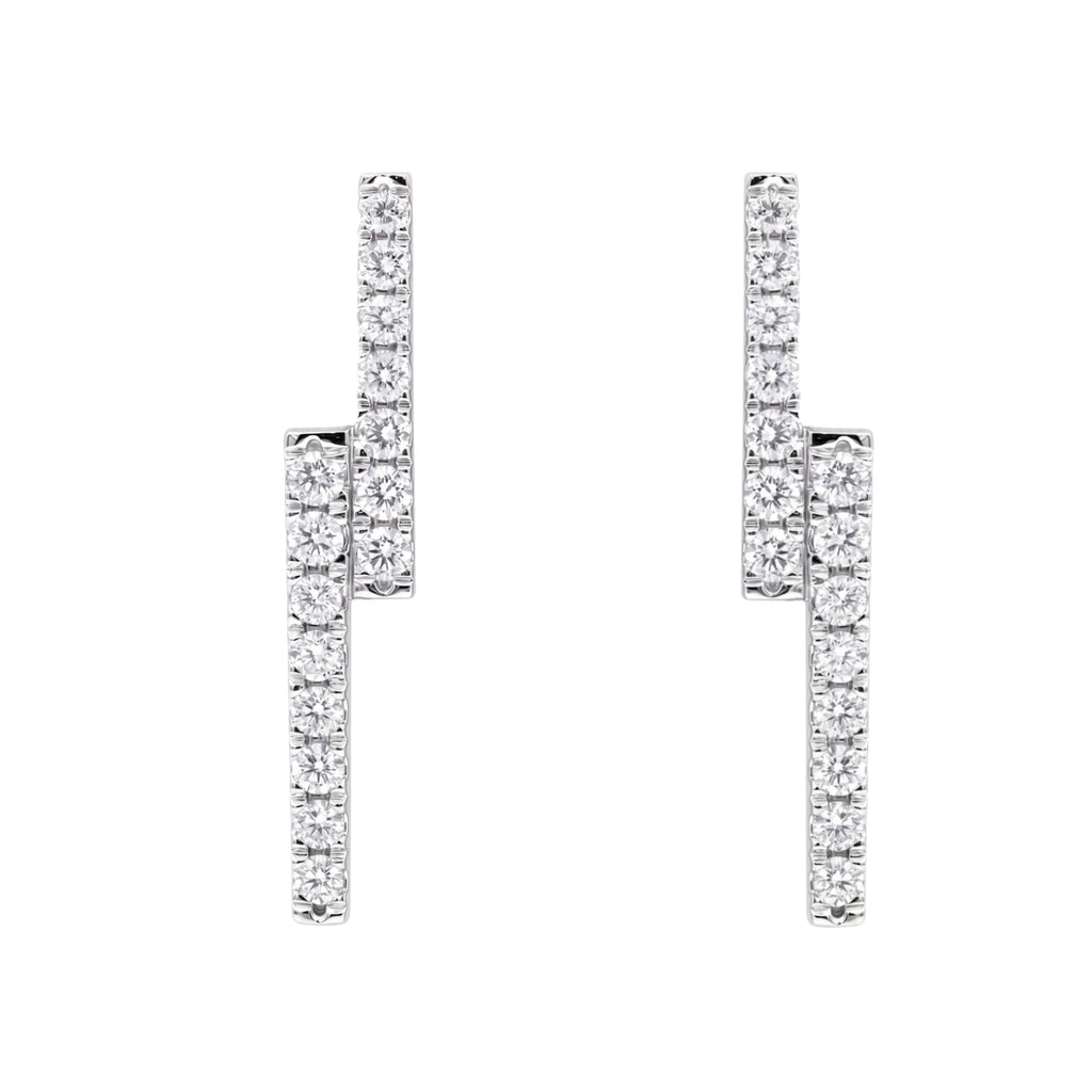 Diamonair Lab-Grown Diamond Earrings for Women | Sterling Silver | Emerald Cut | Prong, Push Back | F Color, VS+ Clarity | 3.00 Total Carat Weight | Anniversary, Wedding, Birthday Gift