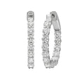 1.00 - 3.00 Carat T.W. Round-cut Lab Grown Diamond (F/VS+) 14K Gold Hoop Earrings