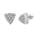 Diamonair Lab Grown Diamond (F/VS+) 1.00 carat Round cut Sterling Silver Stud Earrings - Sterling Silver | Gold over Silver