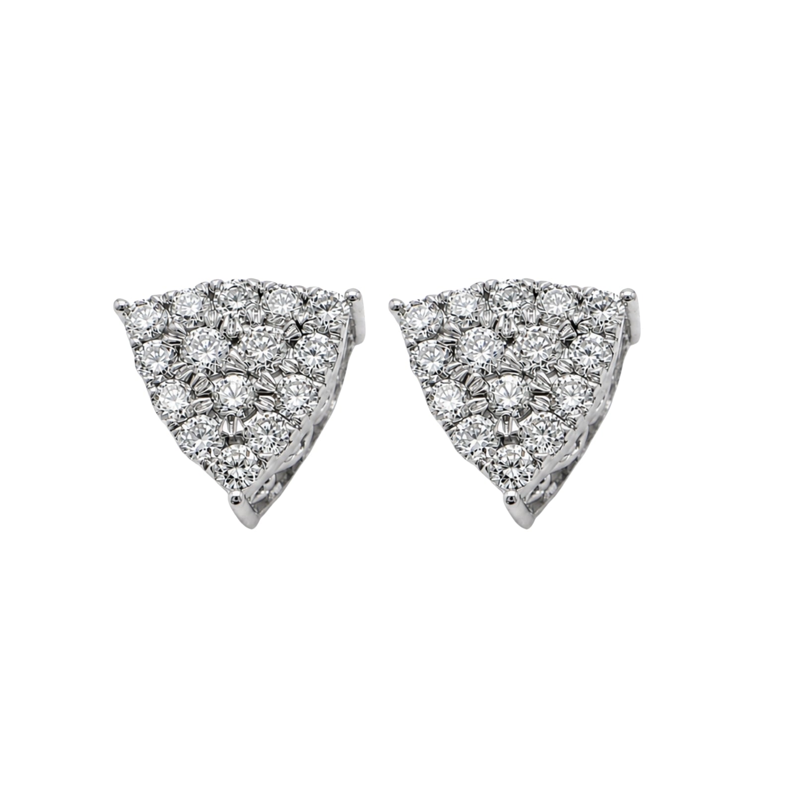 Diamonair Lab Grown Diamond (F/VS+) 1.00 carat Round cut Sterling Silver Stud Earrings - Sterling Silver | Gold over Silver