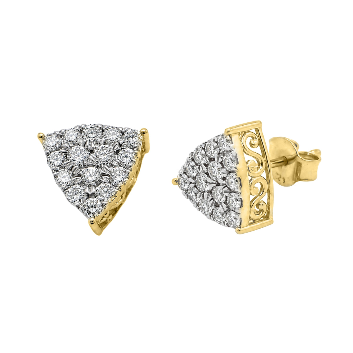 1 ctw Round Stud Earrings