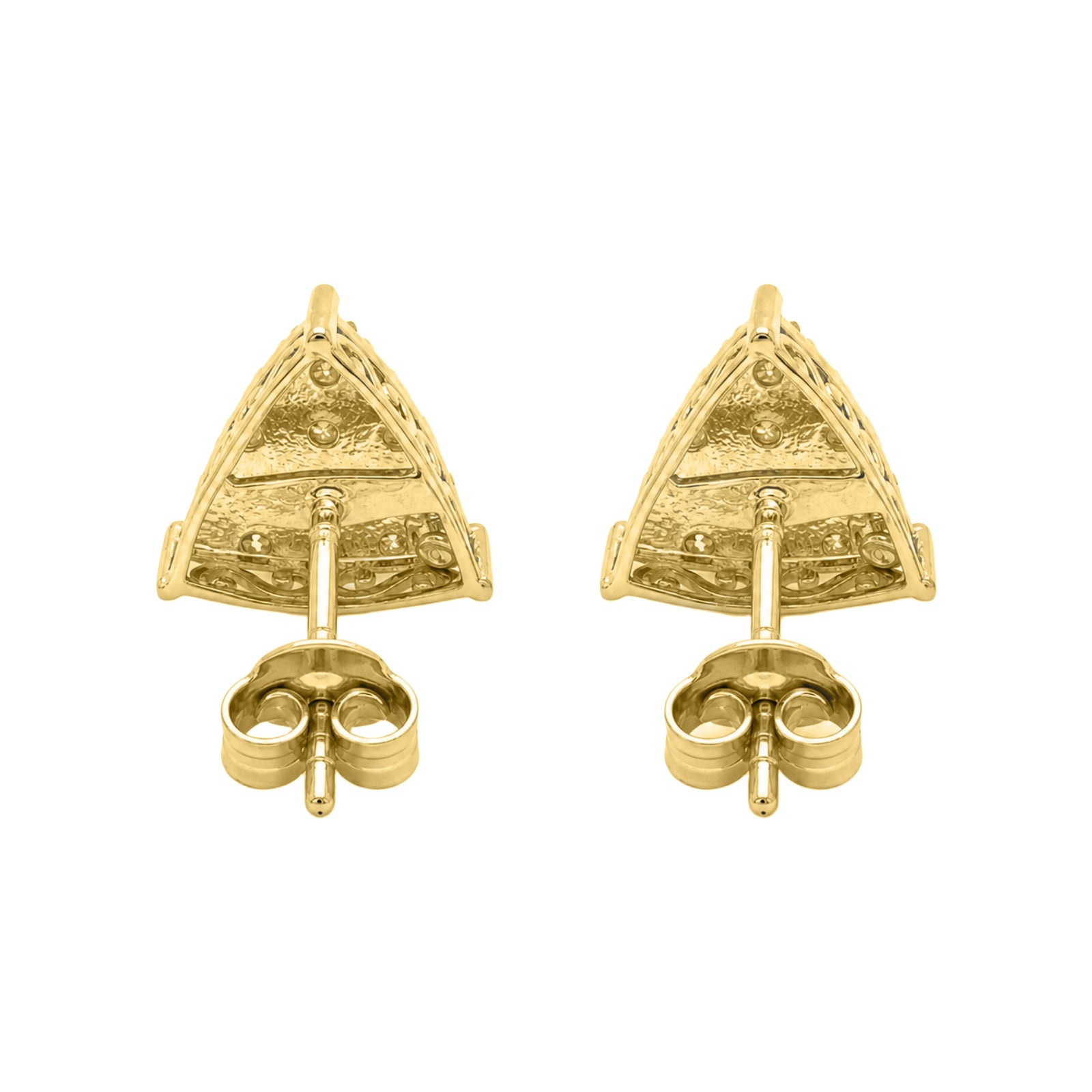 Diamonair Lab Grown Diamond (F/VS+) 1.00 carat Round cut Sterling Silver Stud Earrings - Sterling Silver | Gold over Silver
