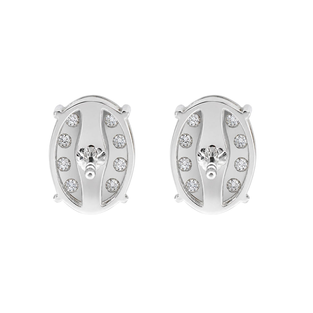 Diamonair Lab Grown Diamond (F/VS+) 1.00 carat Round cut Sterling Silver Stud Earrings - Sterling Silver | Gold over Silver