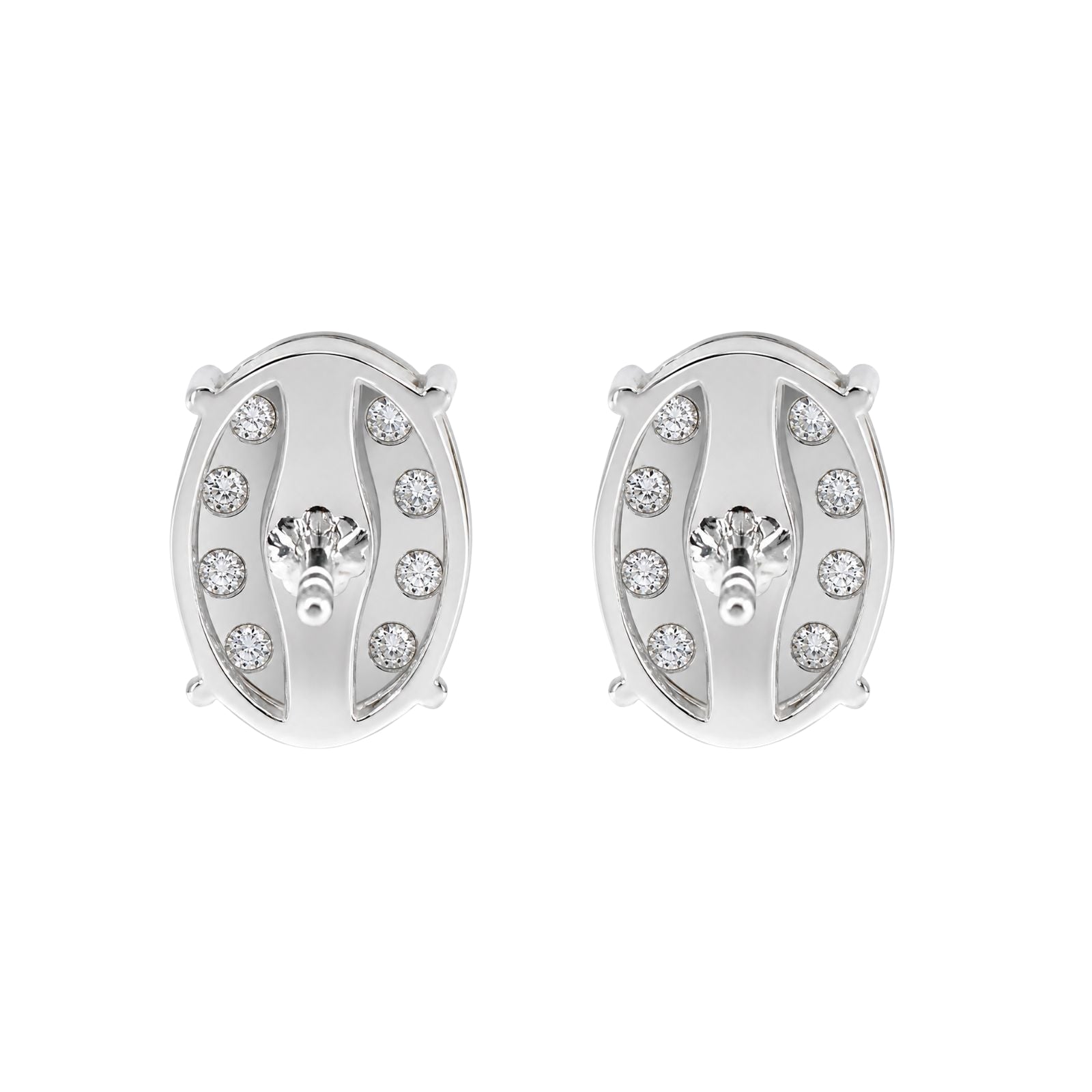 Diamonair Lab Grown Diamond (F/VS+) 1.00 carat Round cut Sterling Silver Stud Earrings - Sterling Silver | Gold over Silver