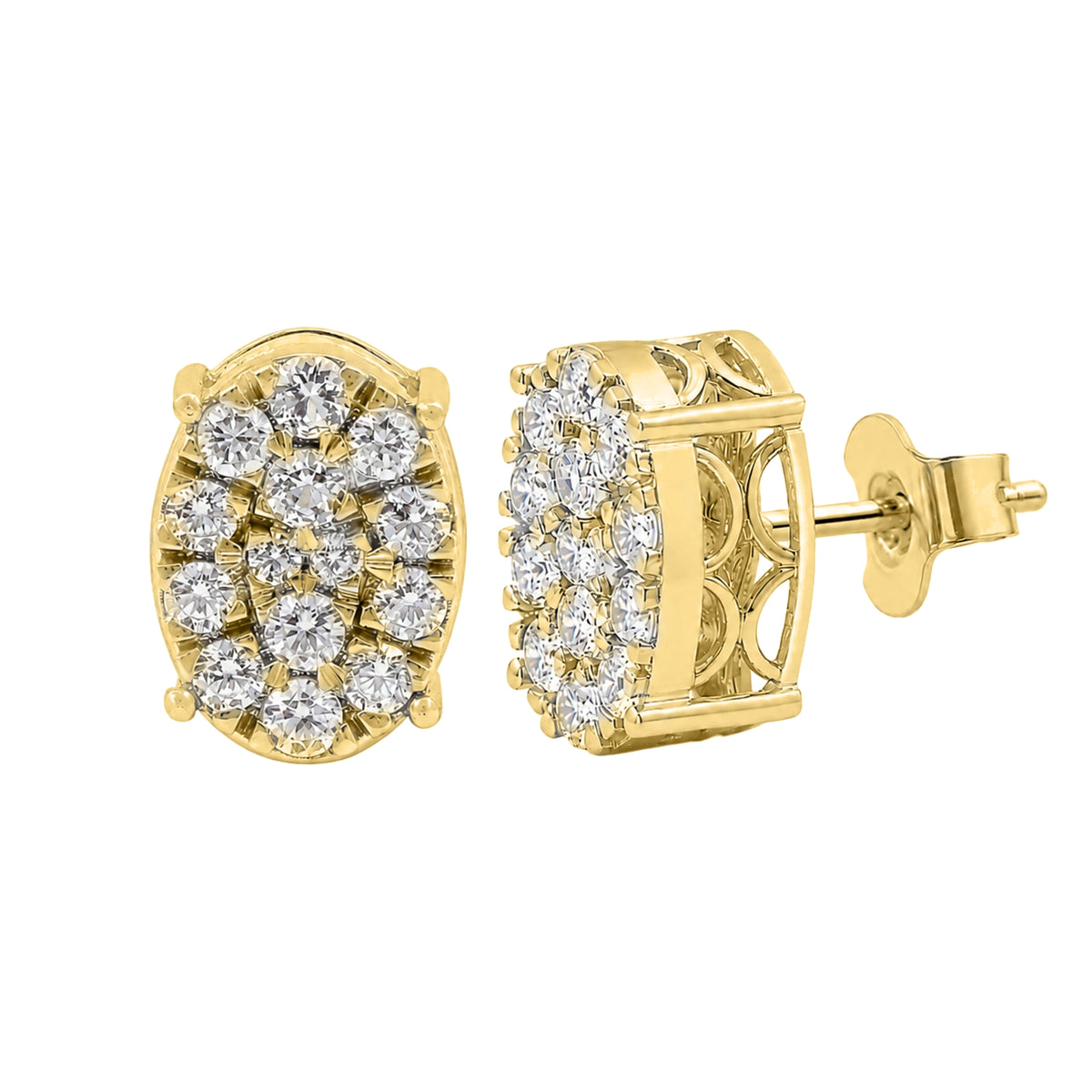 1 ctw Round Stud Earrings