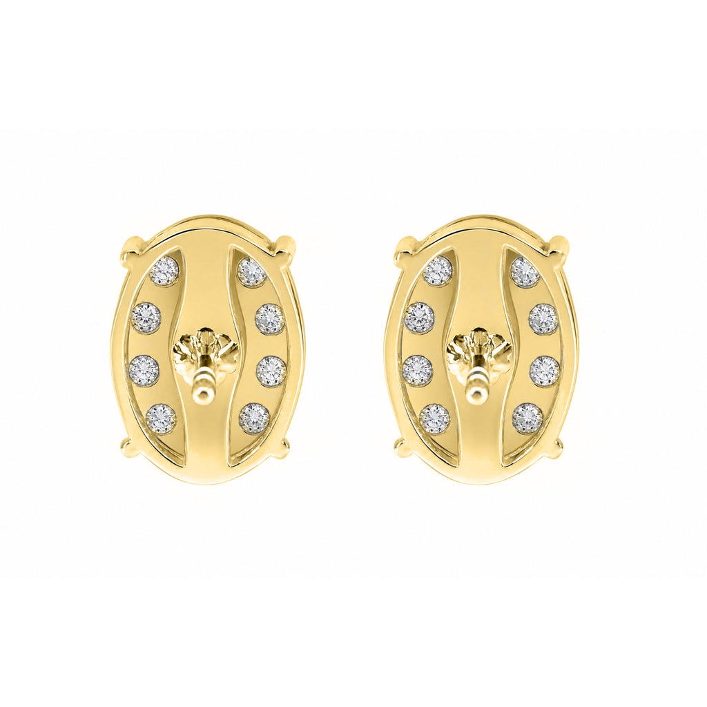 Diamonair Lab Grown Diamond (F/VS+) 1.00 carat Round cut Sterling Silver Stud Earrings - Sterling Silver | Gold over Silver
