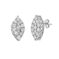 Diamonair Lab Grown Diamond (F/VS+) 1.00 carat Round cut Sterling Silver Stud Earrings - Sterling Silver | Gold over Silver