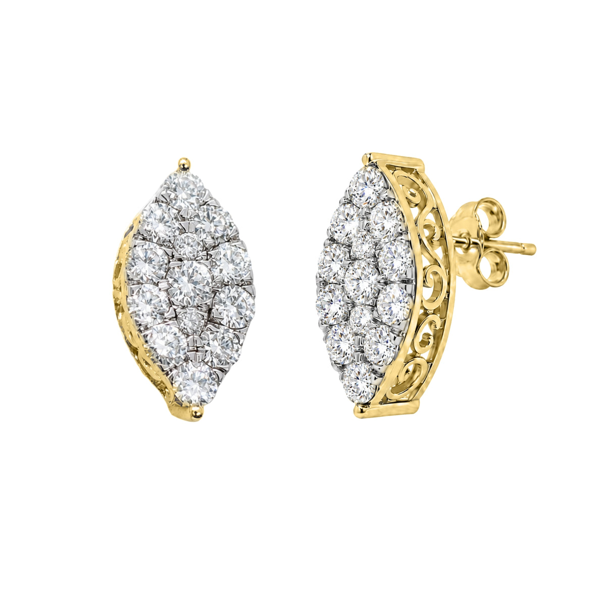 1 ctw Round Stud Earrings