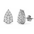 Diamonair Lab Grown Diamond (F/VS+) 1.00 carat Round cut Sterling Silver Stud Earrings - Sterling Silver | Gold over Silver